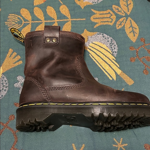 Dr. Martens Dark Brown Leather Boots - Picture 2 of 4